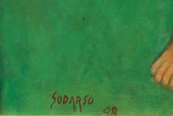 Sudarso ~ Seated On A Rock (Duduk Di Batu) | GLOBAL AUCTION