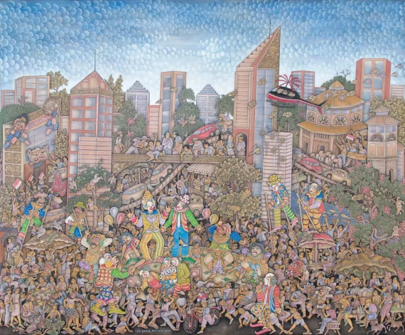 I Ketut Sadia ~ Performance Of Clowns And Masks (Aksi Badut Dan Topeng) | GLOBAL AUCTION
