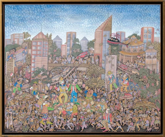 I Ketut Sadia ~ Performance Of Clowns And Masks (Aksi Badut Dan Topeng) | GLOBAL AUCTION