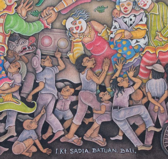 I Ketut Sadia ~ Performance Of Clowns And Masks (Aksi Badut Dan Topeng) | GLOBAL AUCTION