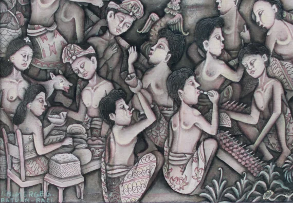 Ida Bagus Made Mergeg ~ Cockfight (Adu Ayam) | GLOBAL AUCTION