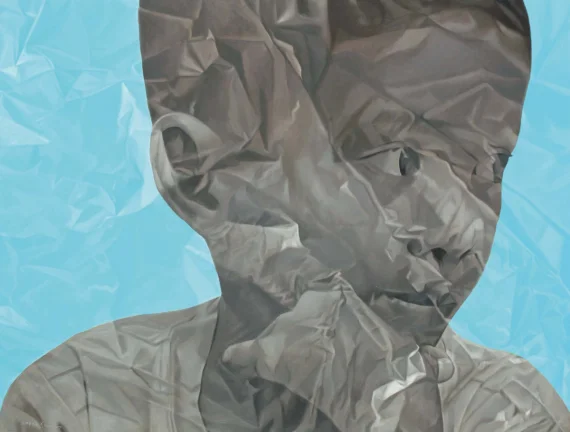I Wayan Suja ~ Grayscale On Turquoise Blue (Abu-abu Di Biru Turquoise) | GLOBAL AUCTION