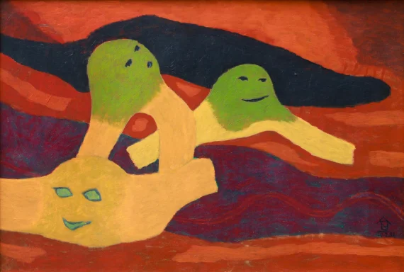 Nashar ~ Three Figures (Tiga Figur) | GLOBAL AUCTION