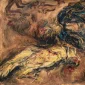 Affandi ~ Cockfight (Adu Ayam) | GLOBAL AUCTION