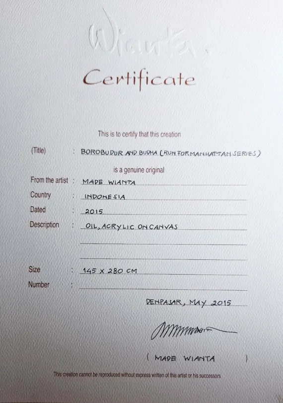 I Made Wianta ~ Borobudur and Budha (Run for Manhattan Series) | GLOBAL AUCTION