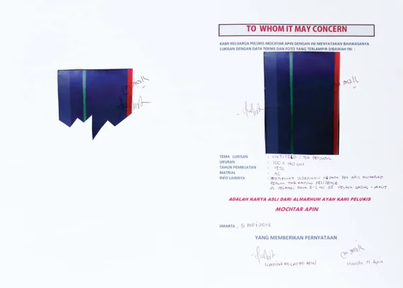 Mochtar Apin ~ Green Line On Purple (Garis Hijau Di Ungu) | GLOBAL AUCTION