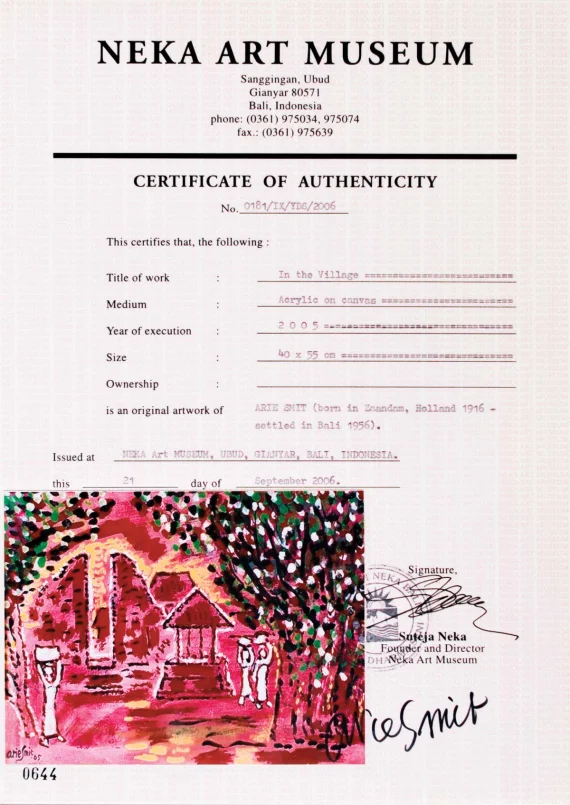 Arie Smit ~ In The Village | GLOBAL AUCTION