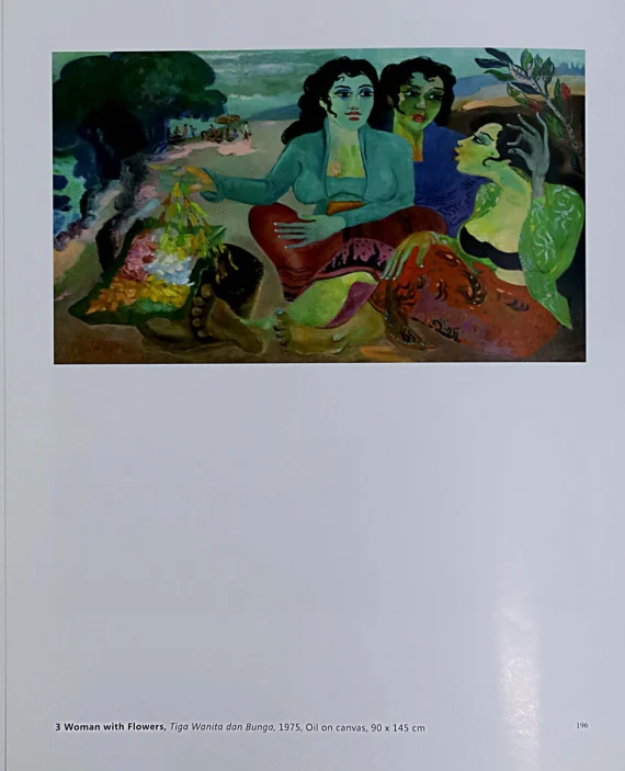Hendra Gunawan ~ Three Women And Flowers (Tiga Wanita Dan Bunga) | GLOBAL AUCTION