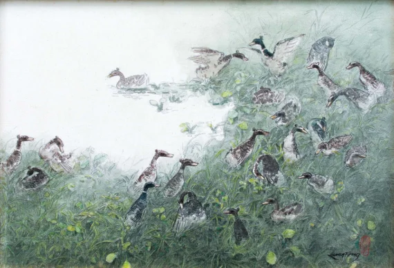 Huang Fong ~ A Flock Of Ducks (Sekelompok Bebek) | GLOBAL AUCTION