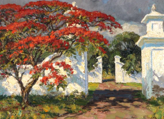 Carel Lodewijk Dake Jr ~ Flamboyant At The Entrance Of The Gate | GLOBAL AUCTION