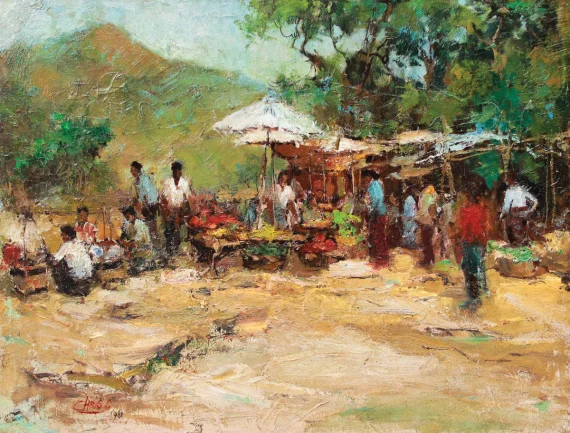 Chris Suharso ~ Market Scene | GLOBAL AUCTION