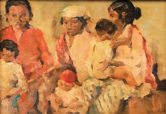 Dolf Breetvelt ~ Mother And Children (Ibu Dan Anak) | GLOBAL AUCTION