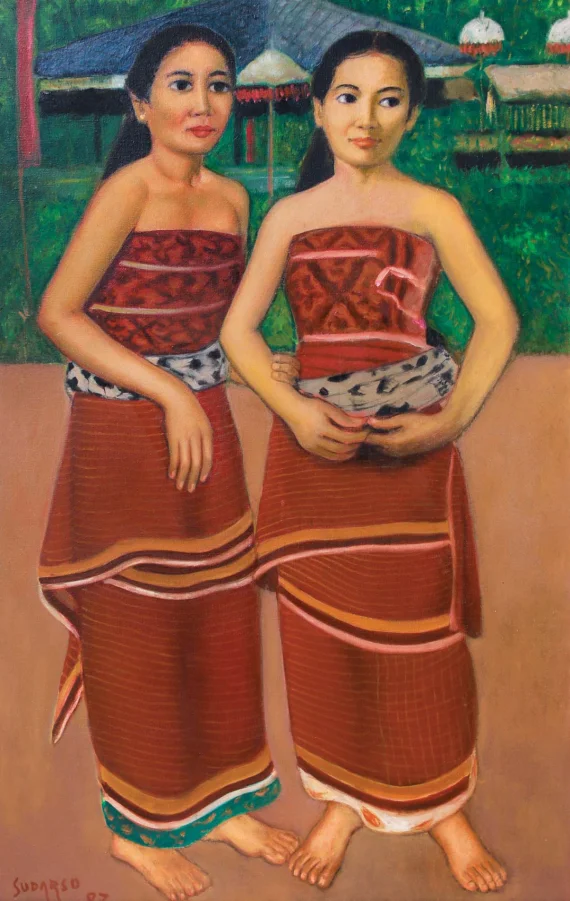 Sudarso ~ Two Balinese Women (Dua Wanita Bali) | GLOBAL AUCTION