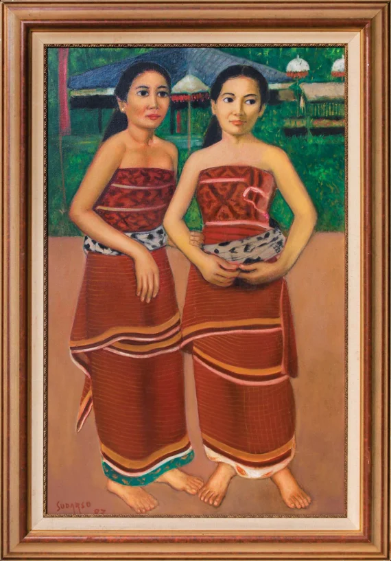 Sudarso ~ Two Balinese Women (Dua Wanita Bali) | GLOBAL AUCTION