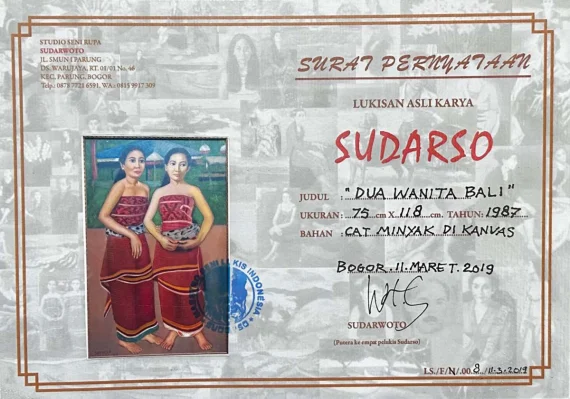 Sudarso ~ Two Balinese Women (Dua Wanita Bali) | GLOBAL AUCTION