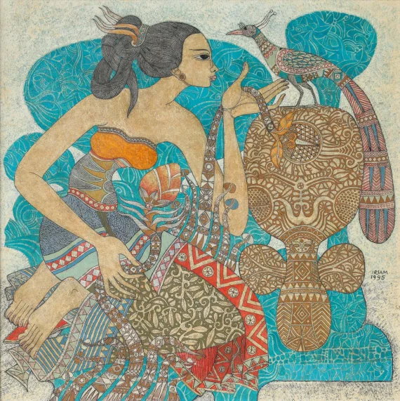 Irsam ~ A Woman And Bird (Wanita Dan Burung) | GLOBAL AUCTION