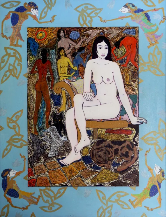 Rudy Pranadjaya ~ Nude With Dove And Dog | GLOBAL AUCTION