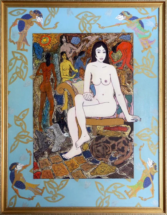 Rudy Pranadjaya ~ Nude With Dove And Dog | GLOBAL AUCTION