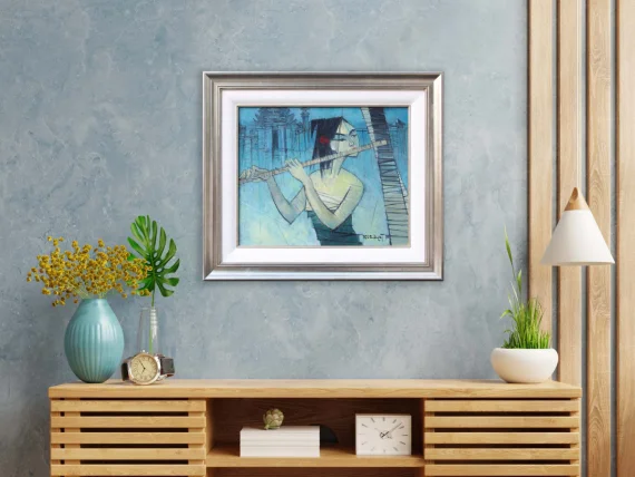 Roedyat Martadiredja ~ Balinese Girl Playing A Flute (Gadis Bali Sedang Meniup Seruling) | GLOBAL AUCTION