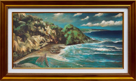 Henk Ngantung ~ Resting Boats (Bersandar) | GLOBAL AUCTION