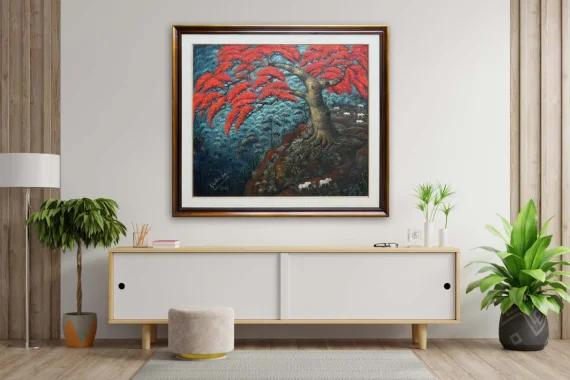 Widayat ~ Flamboyant Tree And Cow Herder (Flamboyan Dan Penggembala Sapi) | GLOBAL AUCTION