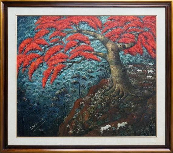 Widayat ~ Flamboyant Tree And Cow Herder (Flamboyan Dan Penggembala Sapi) | GLOBAL AUCTION