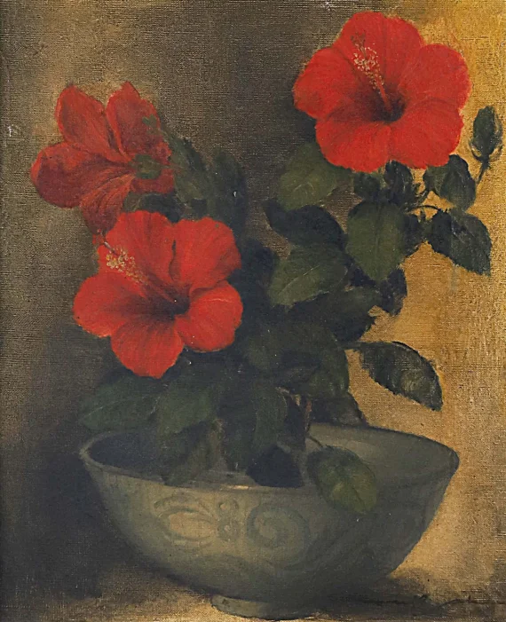 Dullah ~ Red Hibiscus | GLOBAL AUCTION