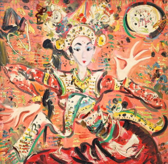 I Nyoman Gunarsa ~ Red Legong Dance | GLOBAL AUCTION
