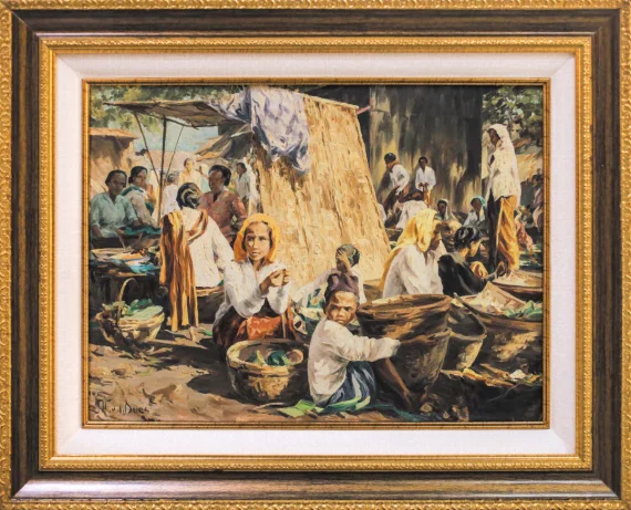 Willem Van Der Does ~ Market Scene (Suasana Pasar) | GLOBAL AUCTION