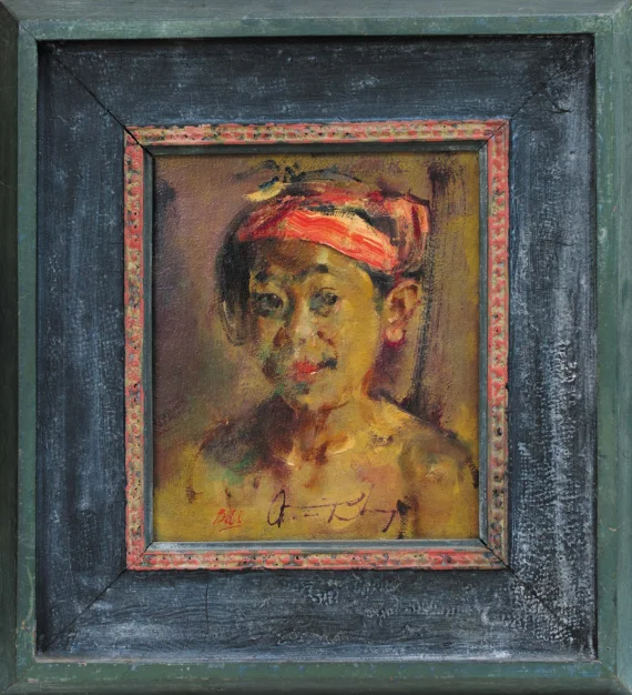 Antonio Blanco ~ Portrait Of A Young Girl | GLOBAL AUCTION