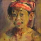 Antonio Blanco ~ Portrait Of A Young Girl | GLOBAL AUCTION