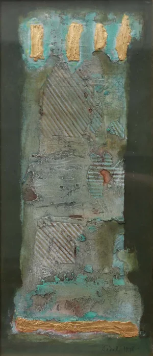 Ahmad Sadali - Vertical Plane With Green Background (Bidang Vertikal Dengan Latar Hijau)