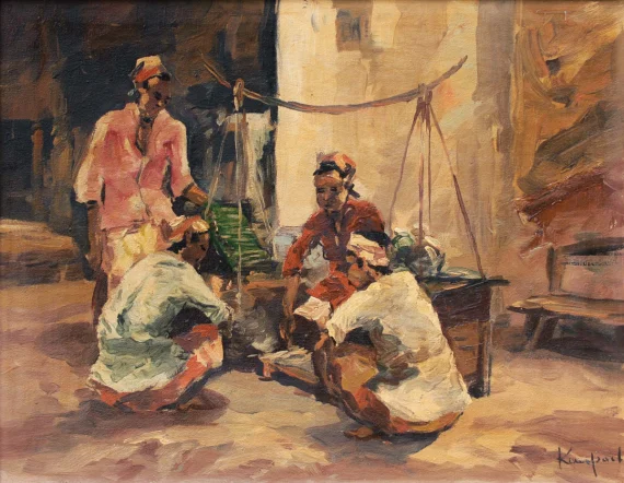 Koempoel Sujatno ~ Satay Seller (Penjual Sate) | GLOBAL AUCTION