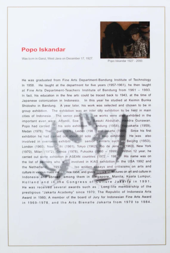 Popo Iskandar ~ Two Leopards And The Moon (Dua Macan Tutul Dan Bulan) | GLOBAL AUCTION