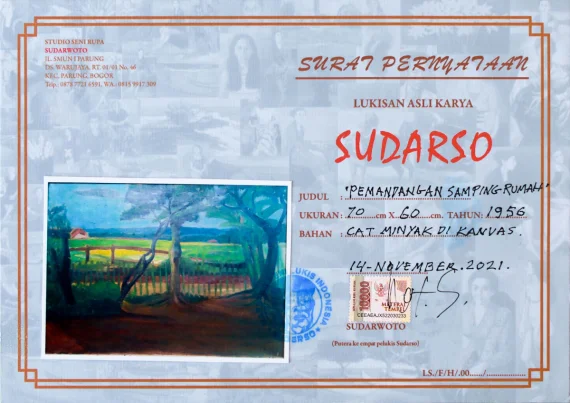 Sudarso ~ View Beside The House (Pemandangan Samping Rumah) | GLOBAL AUCTION