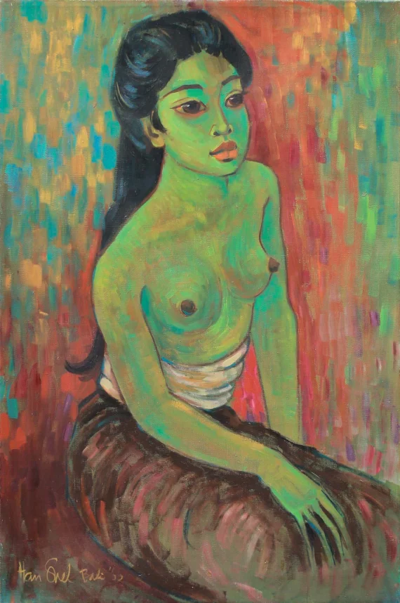 Han Snel ~ Green Topless Woman | GLOBAL AUCTION