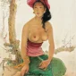 Lee Man Fong ~ Seated Balinese Maiden | GLOBAL AUCTION