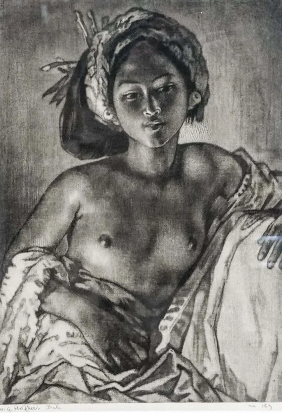 Willem Gerard Hofker ~ Ni Kenjoen With Lamplight | GLOBAL AUCTION