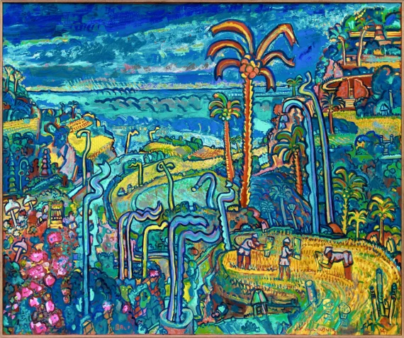 Paul Husner ~ Landscape In Tabanan Bali | GLOBAL AUCTION