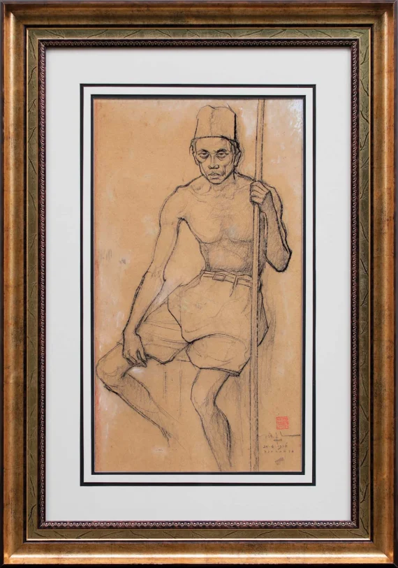 Lee Man Fong ~ Seated Man | GLOBAL AUCTION