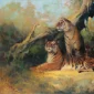 Basoeki Abdullah ~ Tiger Family | GLOBAL AUCTION