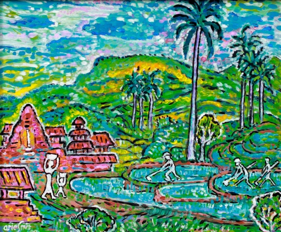 Arie Smit ~ Landscape In Bali | GLOBAL AUCTION