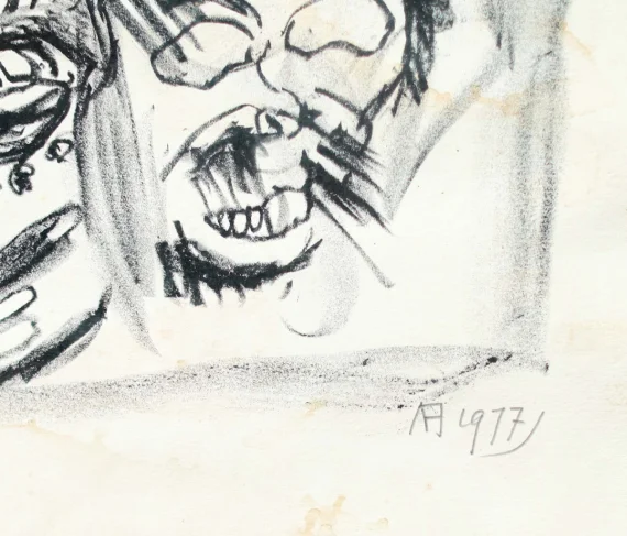 Affandi Koesoema ~ Affandi And The Masks | GLOBAL AUCTION