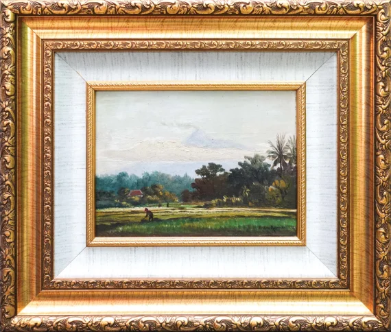 Frederik Kasenda ~ Landscape With Mount Merapi | GLOBAL AUCTION