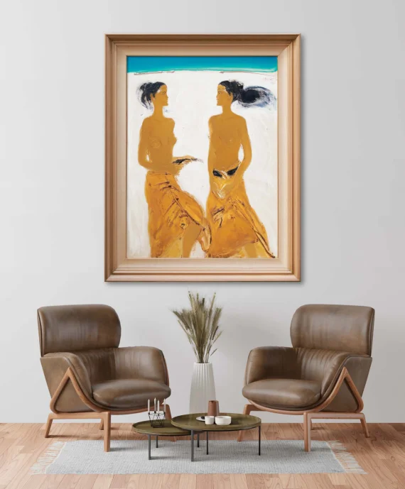 Srihadi Soedarsono ~ Dialogue At The Beach (Dialog Di Pantai) | GLOBAL AUCTION