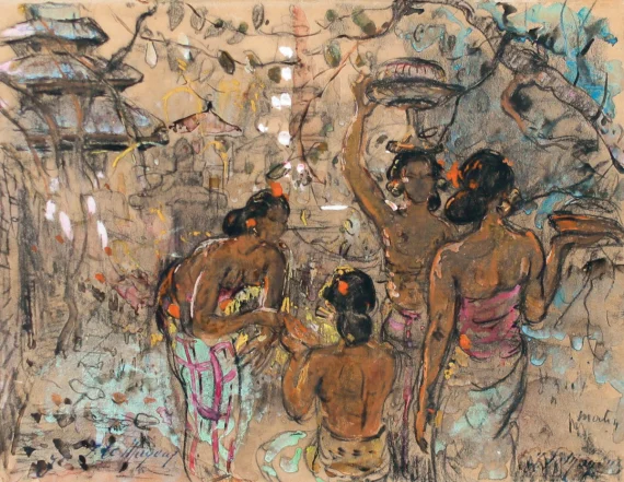 Adrien Jean Le Mayeur De Merpres ~ Morning In Bali (Matin à Bali) | GLOBAL AUCTION