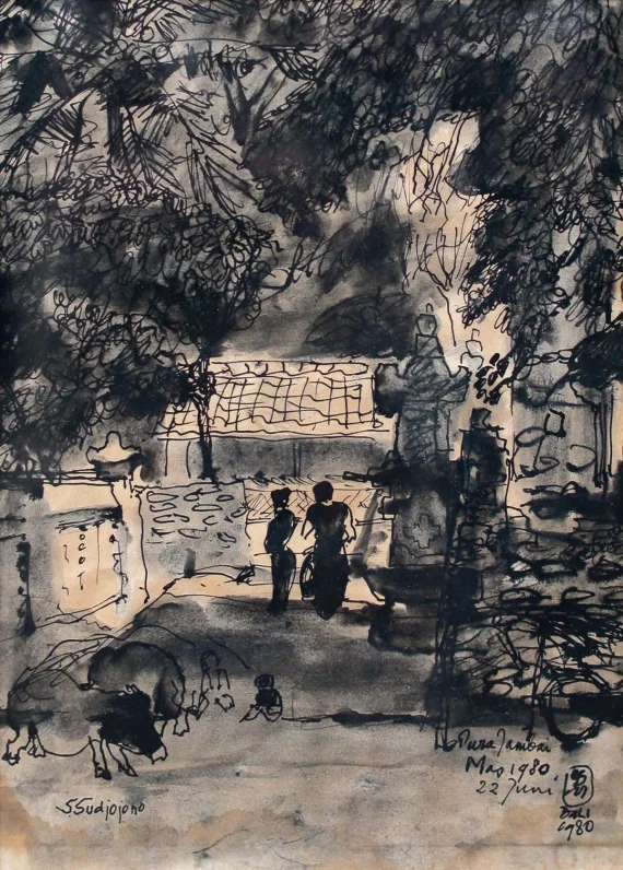 Sindudarsono Sudjojono ~ Jambai Mas Temple (Pura Jambai Mas) | GLOBAL AUCTION