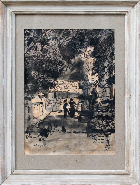 Sindudarsono Sudjojono ~ Jambai Mas Temple (Pura Jambai Mas) | GLOBAL AUCTION