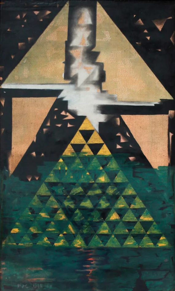Fadjar Sidik ~ Spatial Dynamics - Pointillism (Dinamika Ruang - Pointilis) | GLOBAL AUCTION