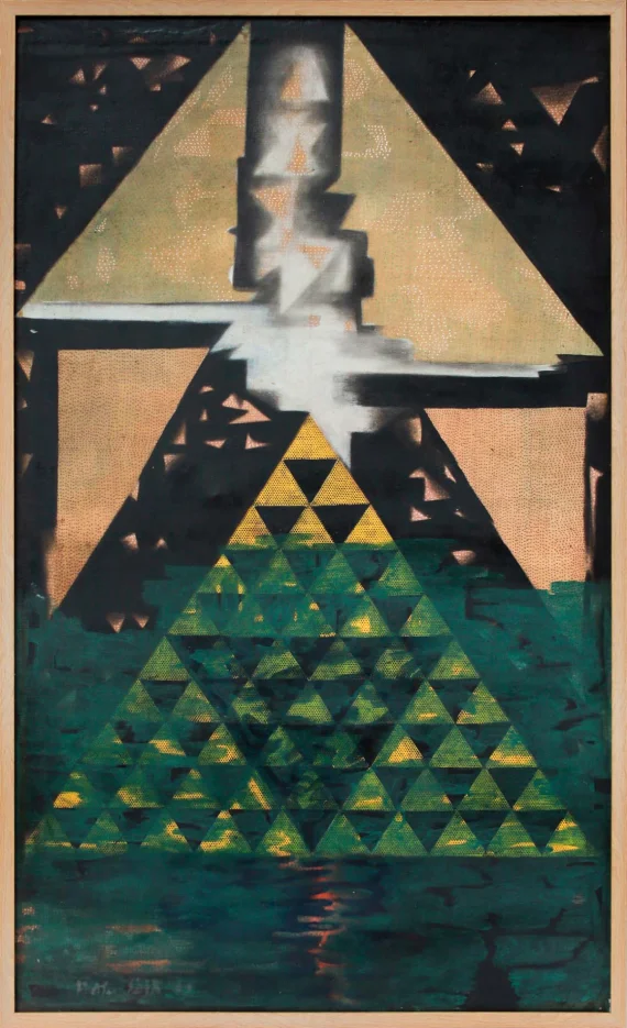 Fadjar Sidik ~ Spatial Dynamics - Pointillism (Dinamika Ruang - Pointilis) | GLOBAL AUCTION